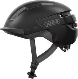 Abus PURL-Y ACE cykelhjelm i mat sort med påsat LED-lampe bagpå