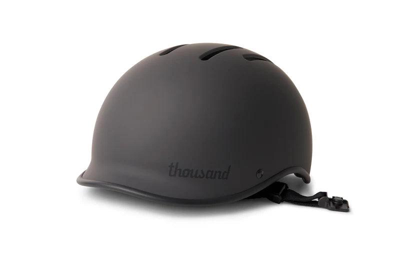 Thousand Heritage 2.0 cykelhjelm i mat sort med læderlignende remme