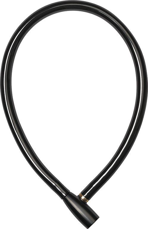 Abus kabellås 3406 i sort med plastbelagt stålkabel og nøgle