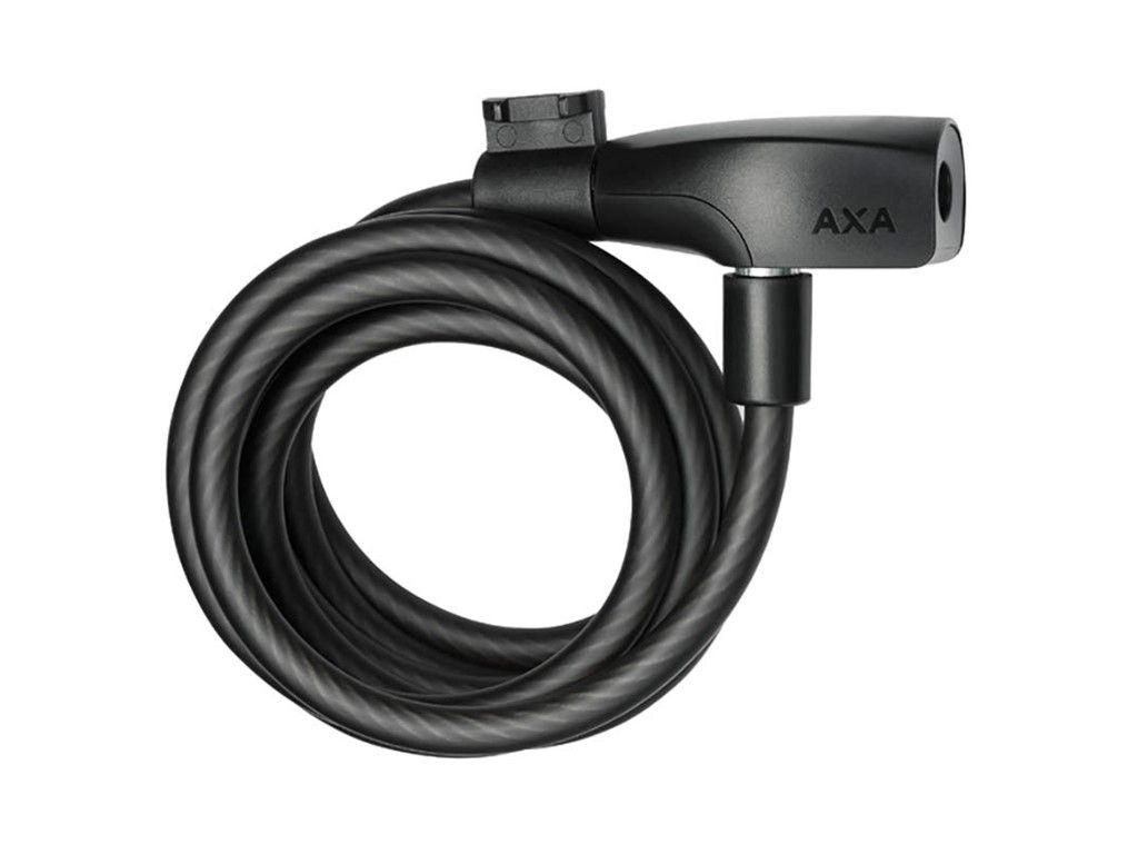 AXA Resolute kabellås i sort med otte millimeter kabel og nøgler